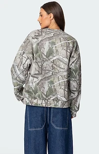 Edikted Cali Baby Camo Sweatshirt
