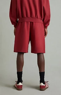 Fear of God ESSENTIALS Crimson Fleece Relaxed Sweat Shorts