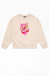 Vans Kids Berry Pop Puff Graphic Crew Neck Sweatshirt