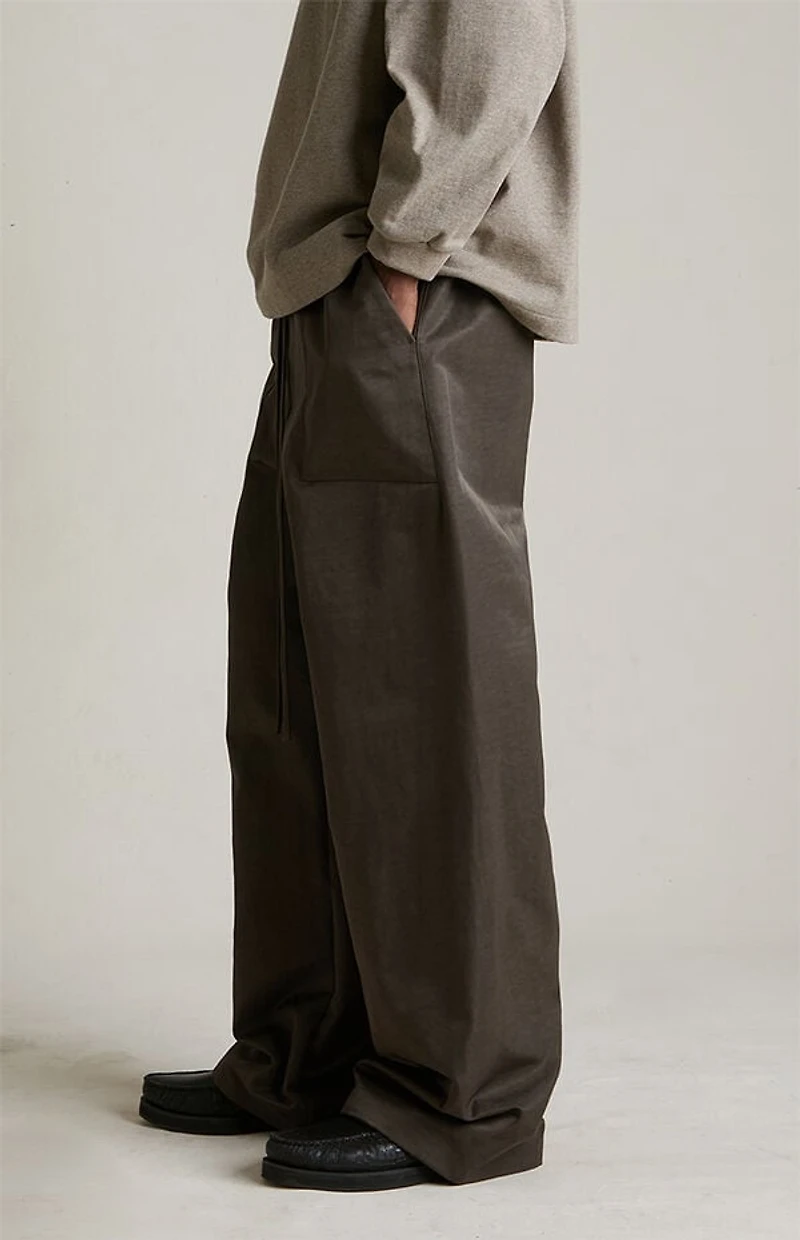 Fear of God ESSENTIALS Brown Textured Nylon Utility Pants