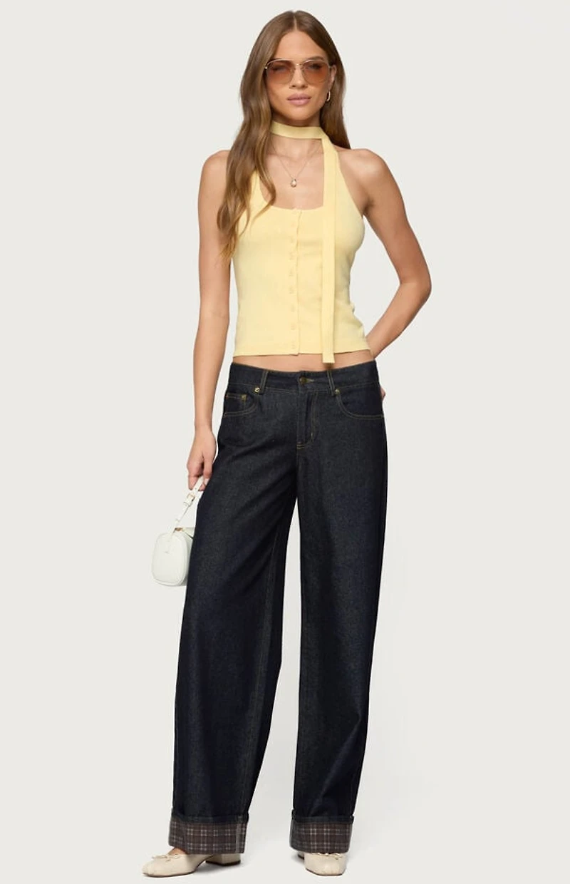 Edikted Two Piece Knit Halter Top