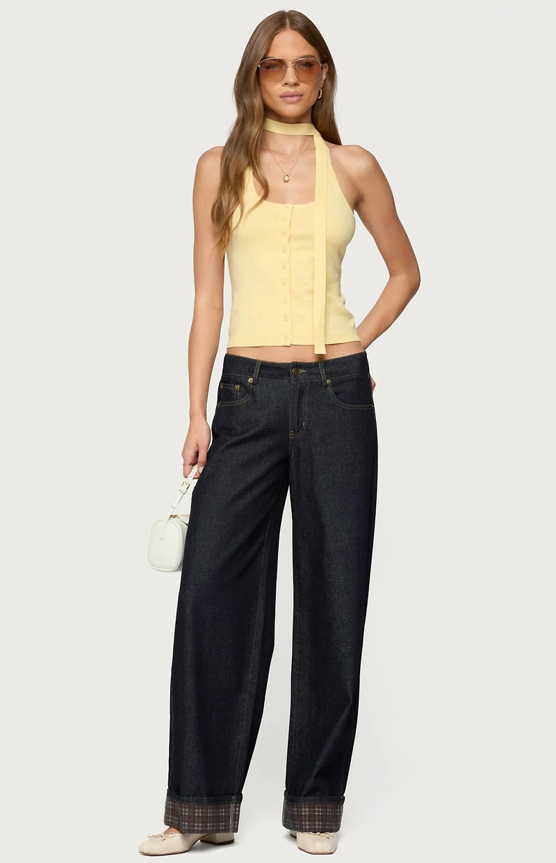 Edikted Two Piece Knit Halter Top