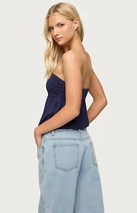 Edikted Yury Strapless Bubble Top