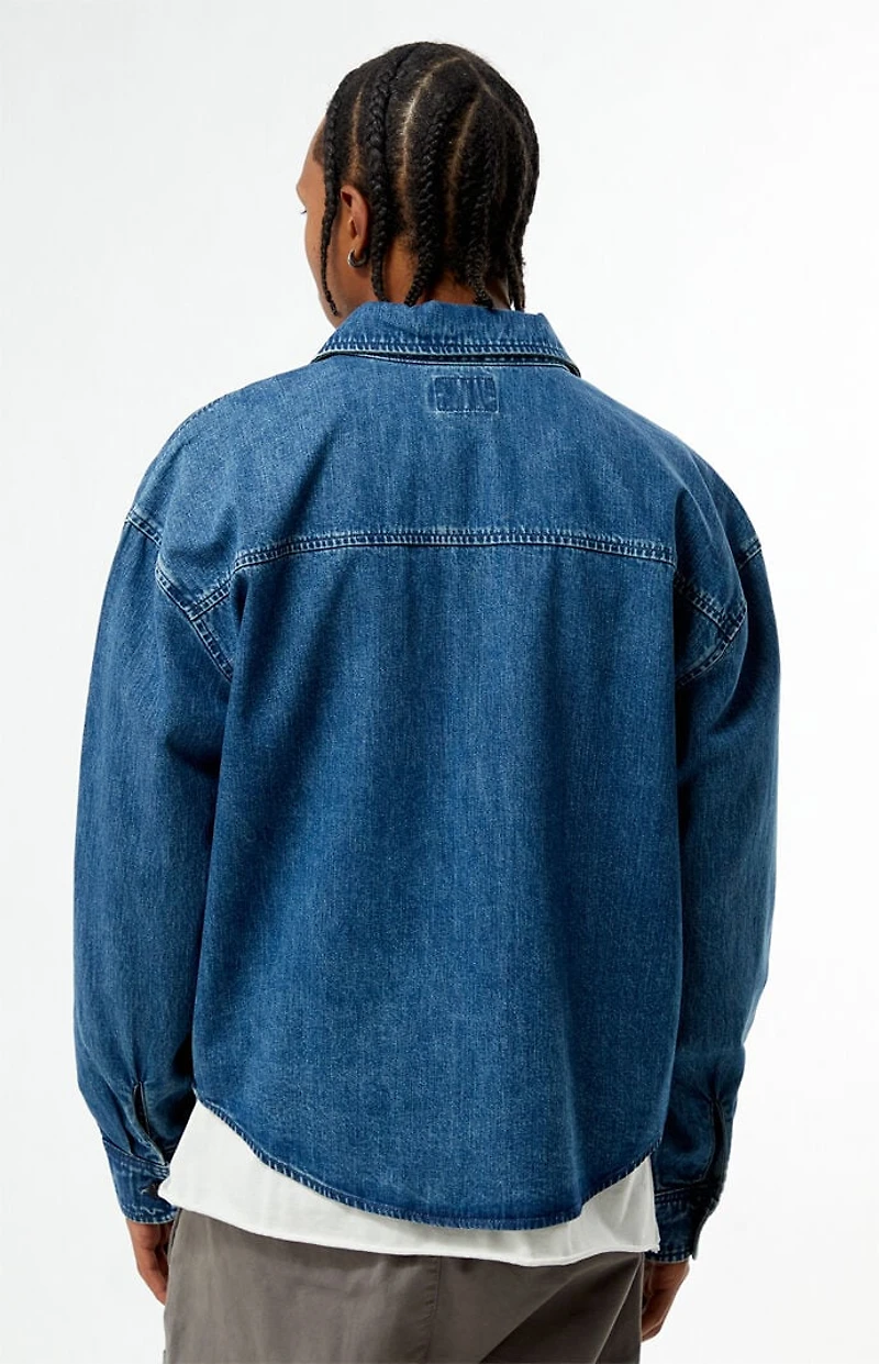 Pacsun Medium Blue Denim Shirt