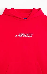 Awake NY Red Classic Logo Hoodie