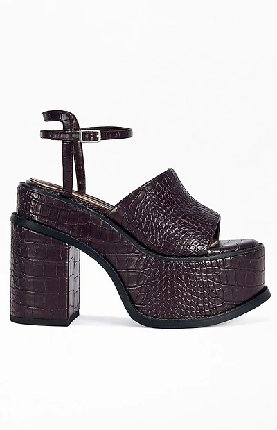 AZALEA WANG Women's Anthelmine Espresso Block Sandals