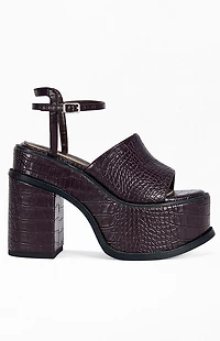AZALEA WANG Women's Anthelmine Espresso Block Sandals
