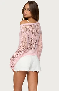 Edikted Inara Off Shoulder Crochet Top