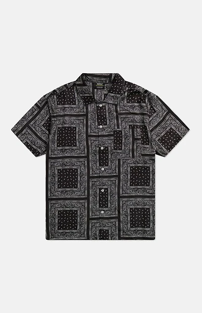 WeSC America Inc Black Bandana Camp Shirt