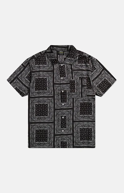 WeSC Black Bandana Camp Shirt