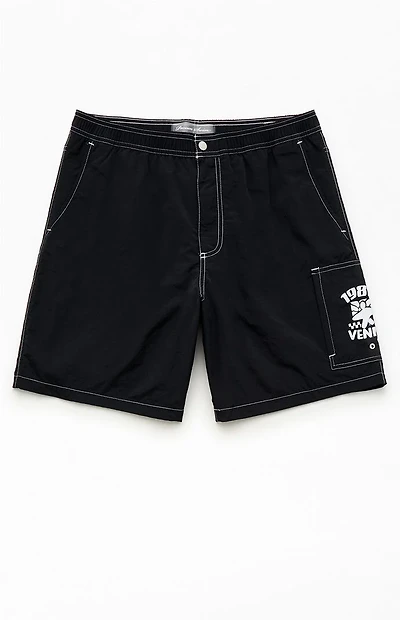 Pacsun Black Rider Baggy 7.5" Swim Trunks