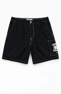 Pacsun Black Rider Baggy 7.5" Swim Trunks
