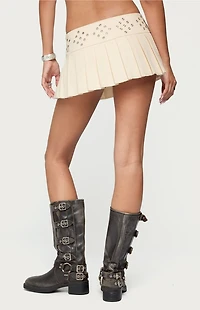 Edikted Lovina Grommet Pleated Mini Skort