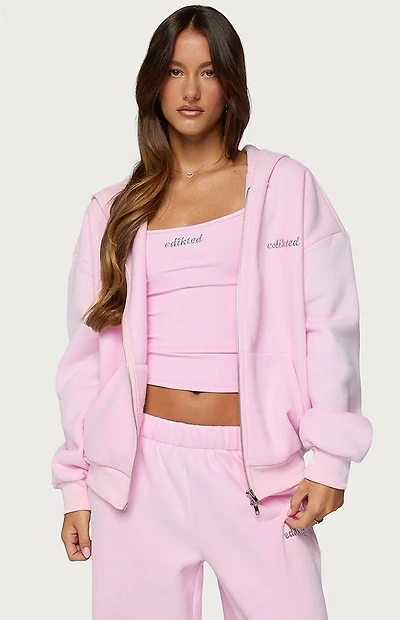 Edikted Diva Zip Up Hoodie
