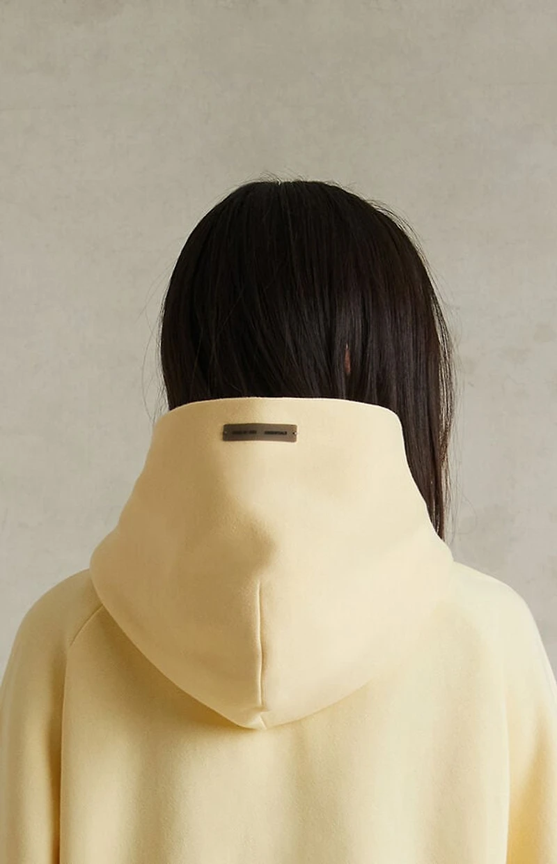 Fear of God ESSENTIALS Women's Garden Yellow Raglan Cropped Hoodie
