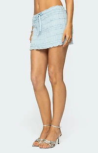 Edikted Mari Ruffle Chiffon Mini Skirt
