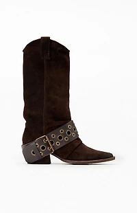 Steve Madden Women's Ashwood Brown Suede Boots