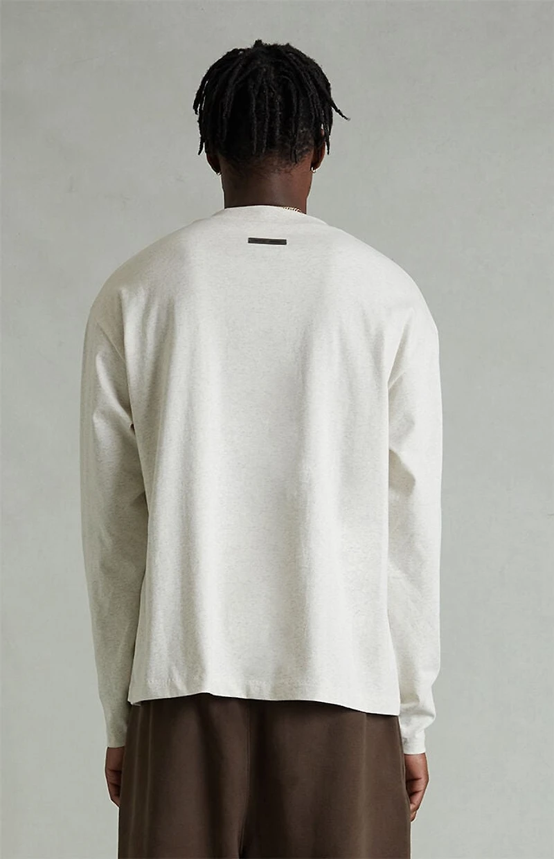 Fear of God ESSENTIALS Heather Oatmeal Classic Long Sleeve T-Shirt