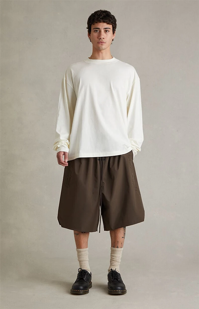 Fear of God ESSENTIALS Brown Active Trace Relaxed Shorts