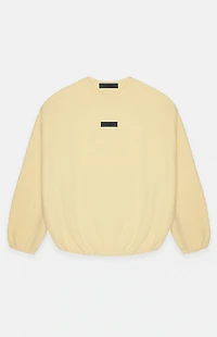 Fear of God ESSENTIALS Garden Yellow Polar Fleece Crew Neck Sweatshirt