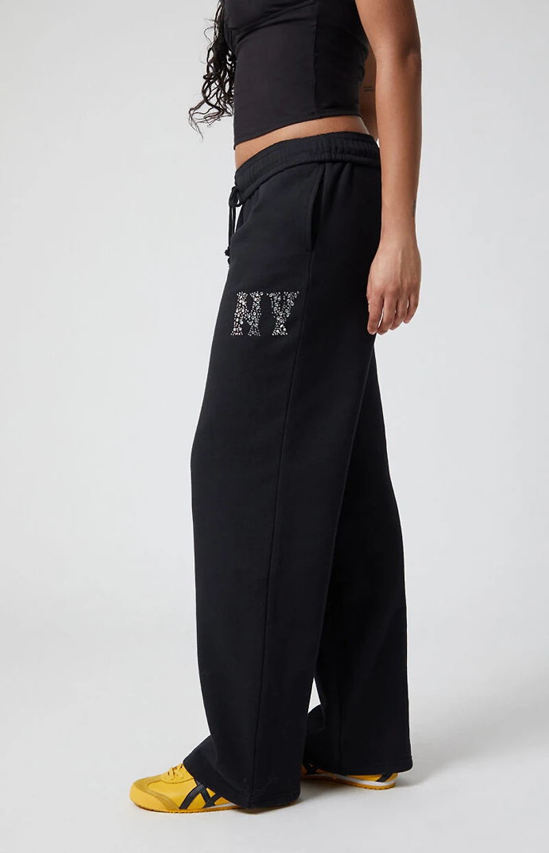 Pacsun NY Rhinestone Baggy Sweatpants