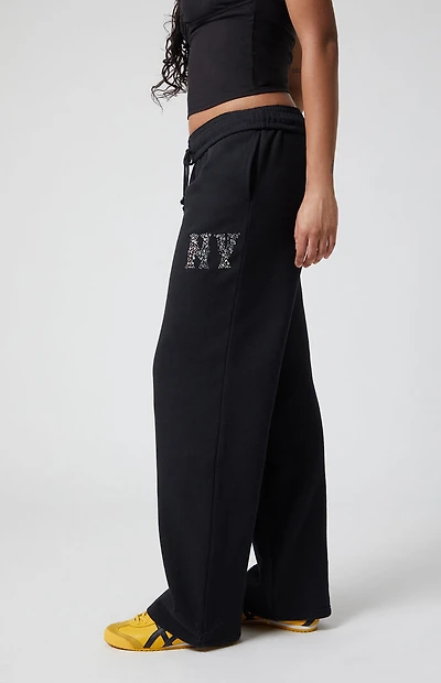 Pacsun NY Rhinestone Baggy Sweatpants
