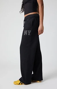 Pacsun NY Rhinestone Baggy Sweatpants