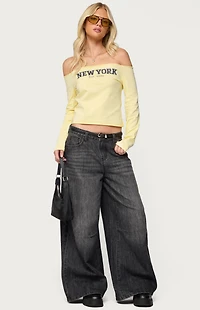 Edikted New York Babe Off Shoulder Top