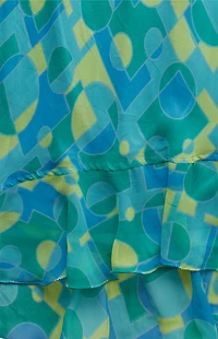 PS VINTAGE Teal 2000s Y2K Midi Skirt