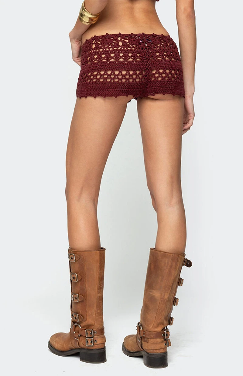 Edikted Kelani Crochet Shorts