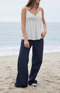 John Galt White Polka Dot Edith Tank Top