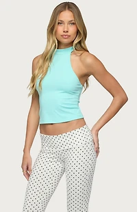 Edikted Ikara Backless High Neck Halter Top