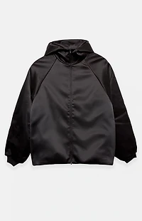 Fear of God ESSENTIALS Vintage Black Hooded Bomber Jacket