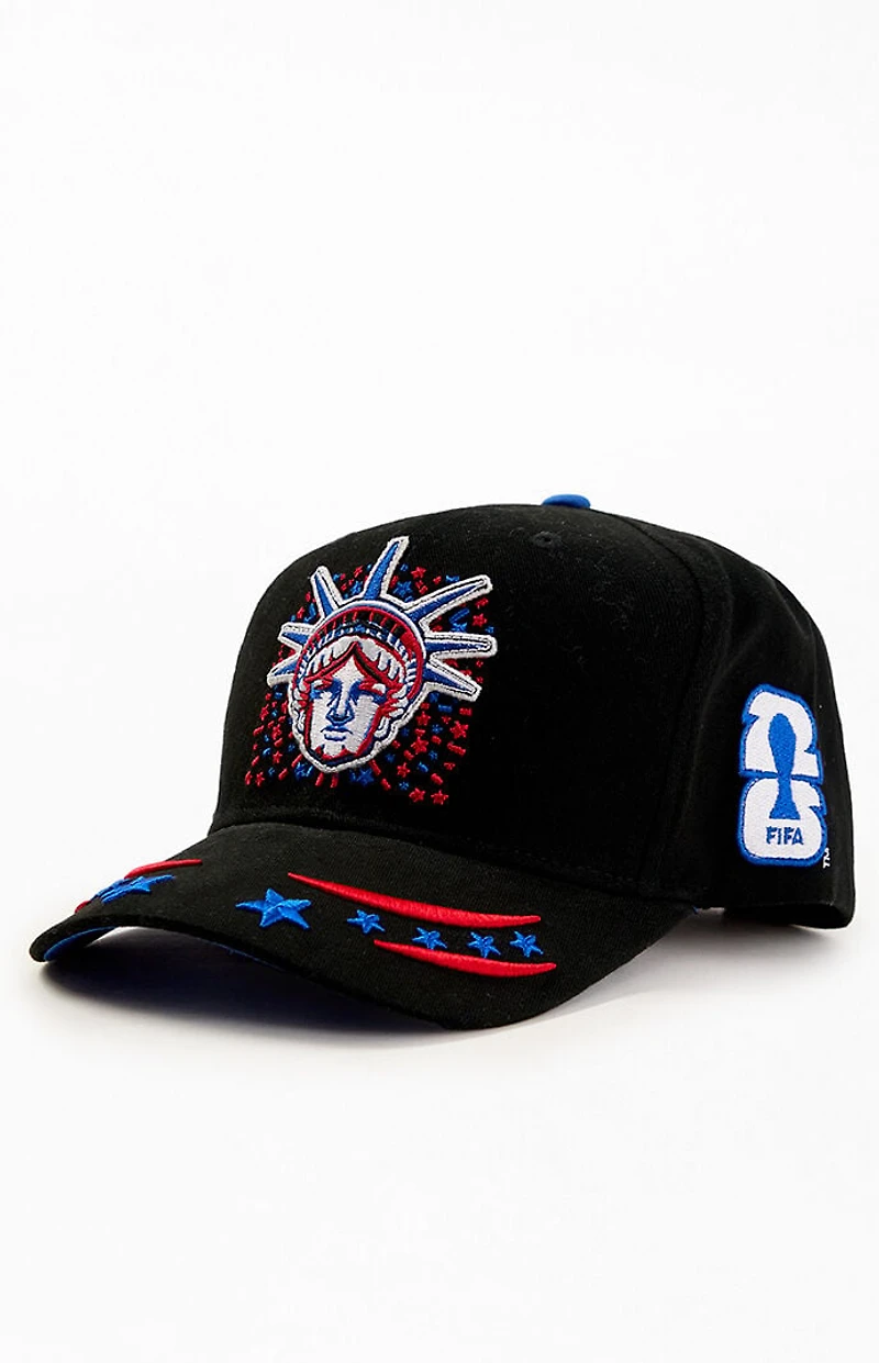 FIFA Embroidered Lady Liberty Snapback Hat