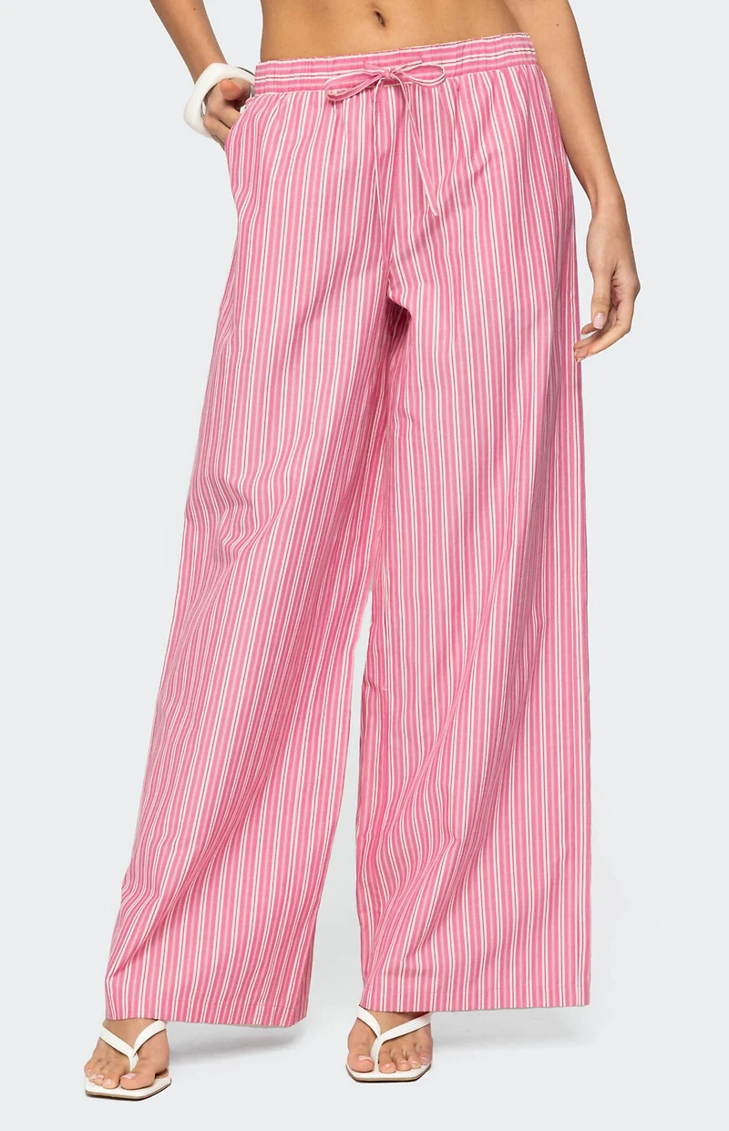 Edikted Maggy Striped Wide Leg Pants