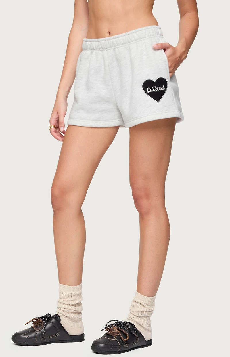 Edikted Big Love Sweat Shorts