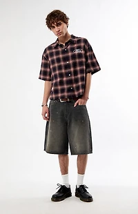 FORD Logo Flannel Short Sleeve Shirt
