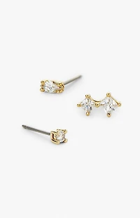Ana Luisa Val White Stud Earrings Set