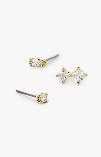Ana Luisa Val White Stud Earrings Set