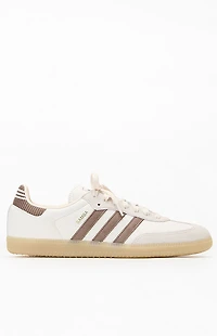 adidas White & Brown Samba OG Shoes