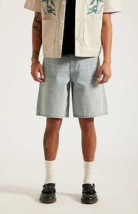Pacsun Parker Baggy Denim Shorts Light Blue Tint