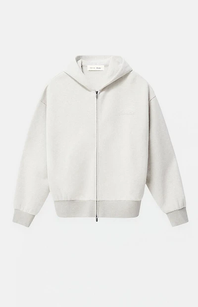 Fear of God ESSENTIALS Oatmeal Heather Signature Classic Full Zip Hoodie