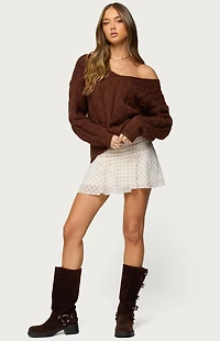 Edikted Lulah Plaid Mini Skirt