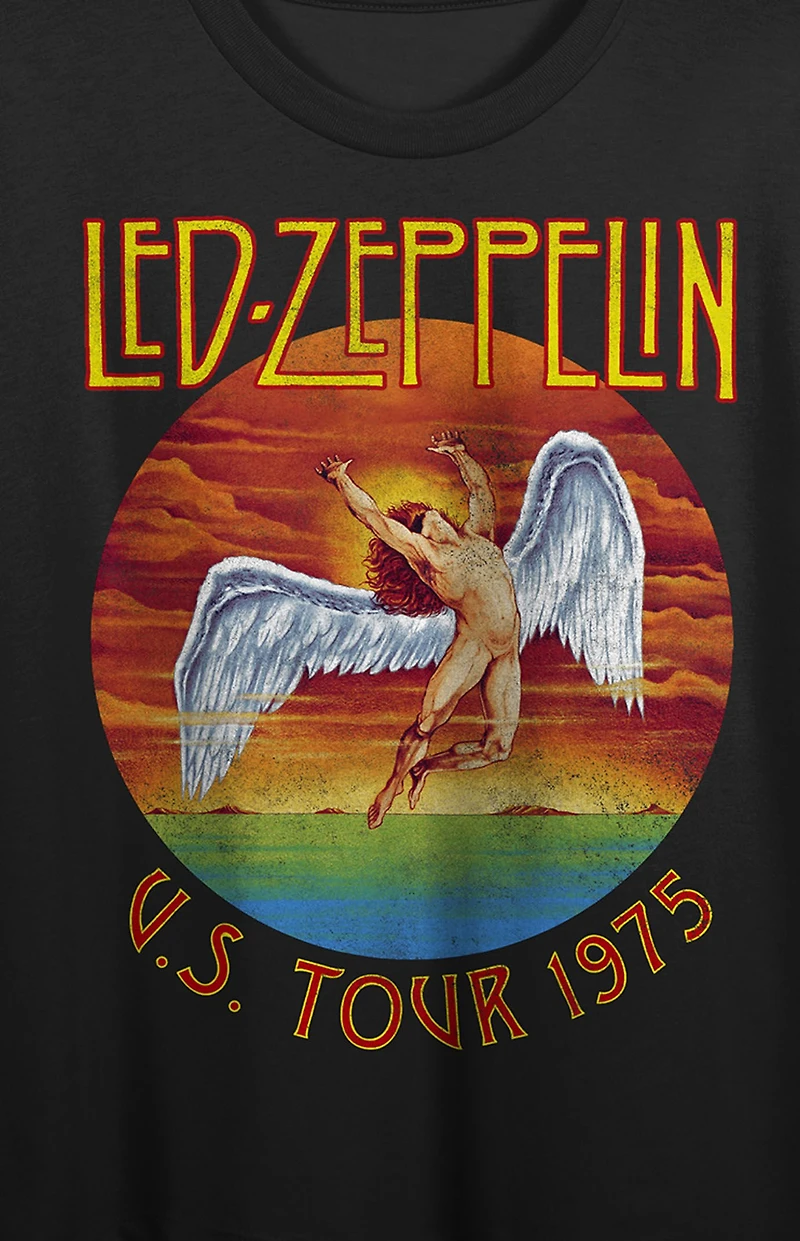 Led Zeppelin US Tour 1975 Cropped T-Shirt