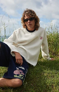 The Met x Pacsun Passion Cropped Waffle Knit Long Sleeve T-Shirt