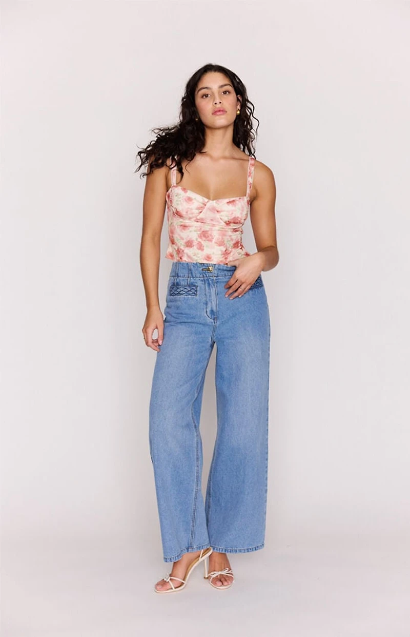 MINKPINK Camille Mesh Bustier Top