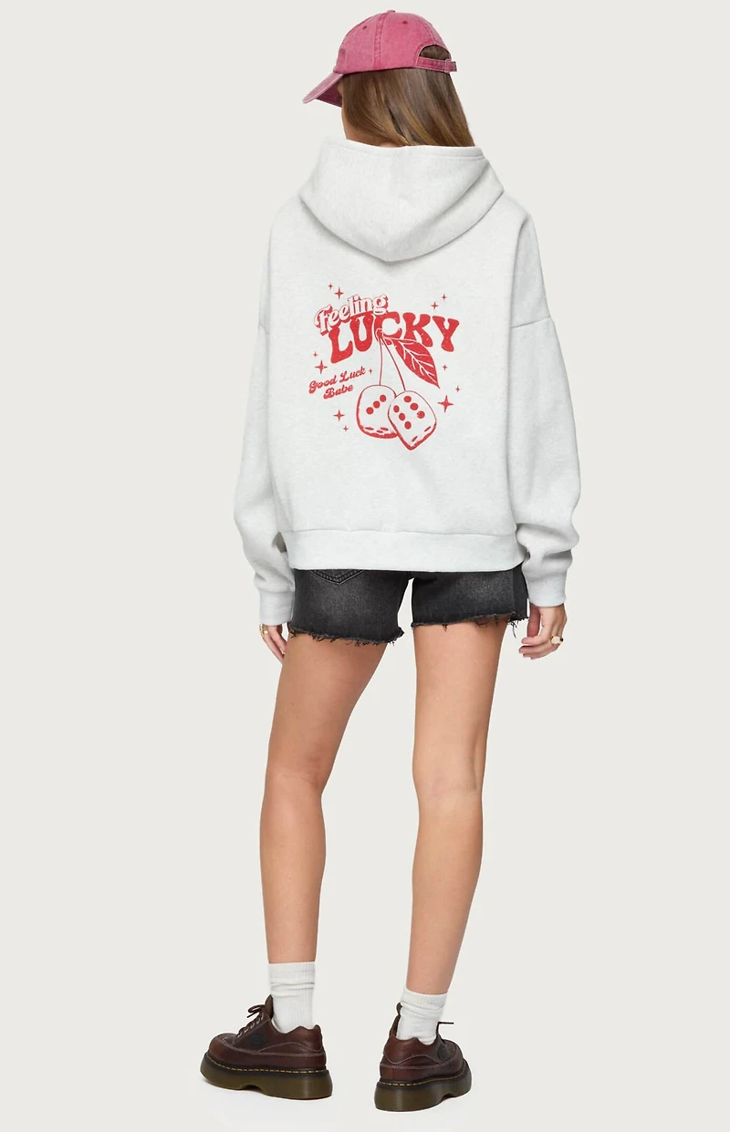 Edikted Feeling Lucky Oversized Hoodie