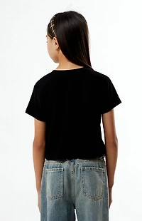 Pacsun Kids Black Ribbed Skimmer T-Shirt