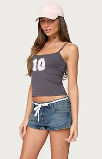 Edikted 10 Floral Lacey Patch Tank Top