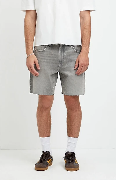 Pacsun Harrison Cutoff Baggy Jean Shorts Stretch Gray